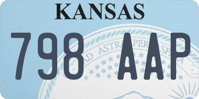 KS license plate 798AAP
