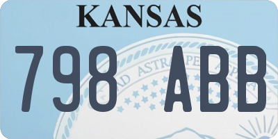 KS license plate 798ABB