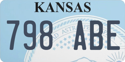 KS license plate 798ABE