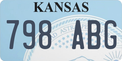 KS license plate 798ABG