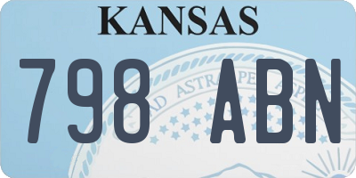 KS license plate 798ABN