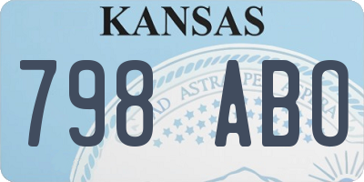 KS license plate 798ABO