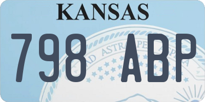 KS license plate 798ABP