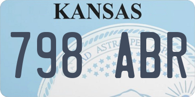 KS license plate 798ABR