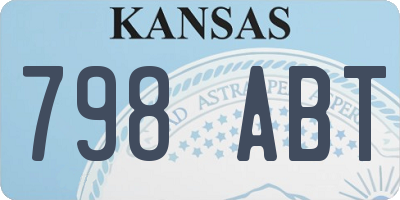 KS license plate 798ABT