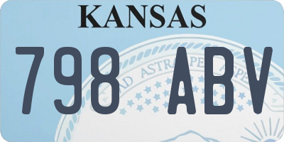 KS license plate 798ABV