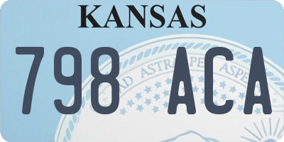 KS license plate 798ACA