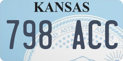 KS license plate 798ACC