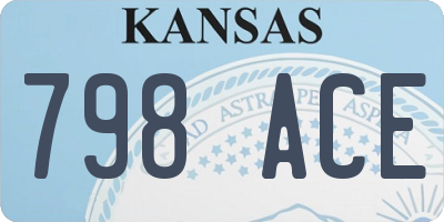 KS license plate 798ACE