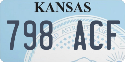 KS license plate 798ACF