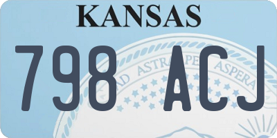 KS license plate 798ACJ