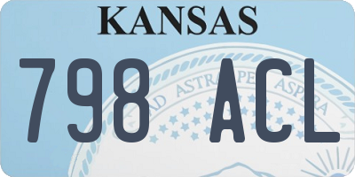 KS license plate 798ACL