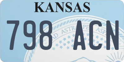 KS license plate 798ACN