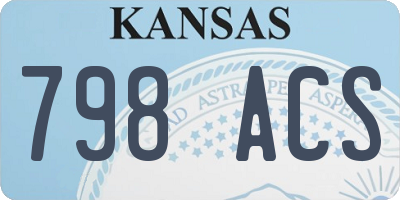 KS license plate 798ACS