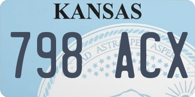 KS license plate 798ACX