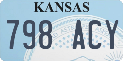 KS license plate 798ACY
