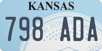 KS license plate 798ADA