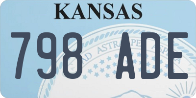 KS license plate 798ADE
