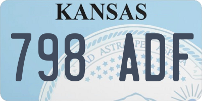 KS license plate 798ADF