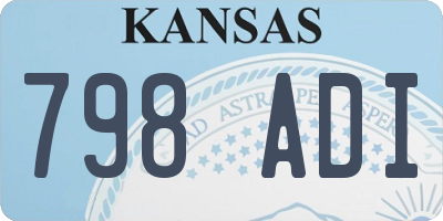 KS license plate 798ADI