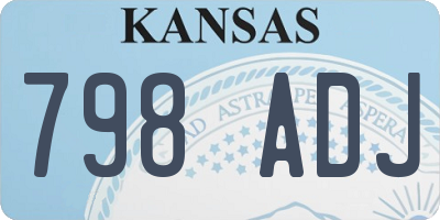 KS license plate 798ADJ