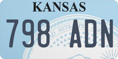 KS license plate 798ADN
