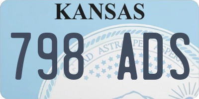 KS license plate 798ADS