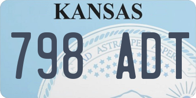 KS license plate 798ADT
