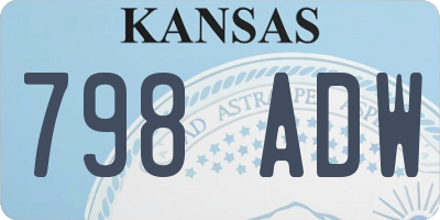 KS license plate 798ADW
