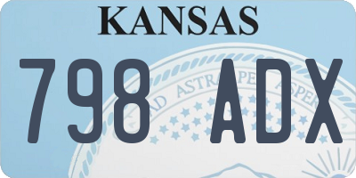 KS license plate 798ADX