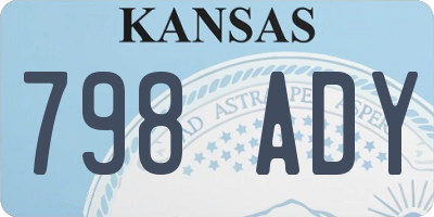 KS license plate 798ADY