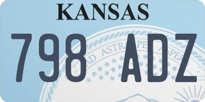 KS license plate 798ADZ