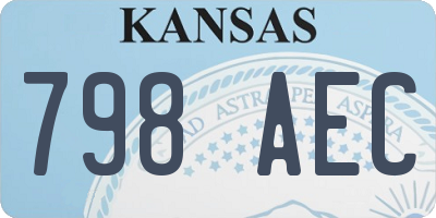 KS license plate 798AEC