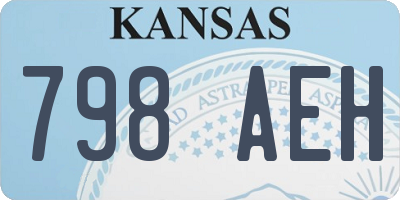 KS license plate 798AEH