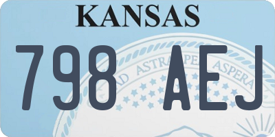 KS license plate 798AEJ