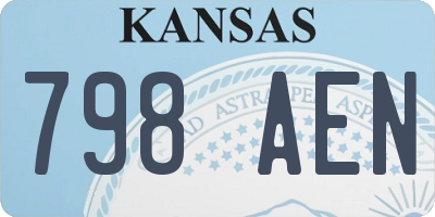 KS license plate 798AEN