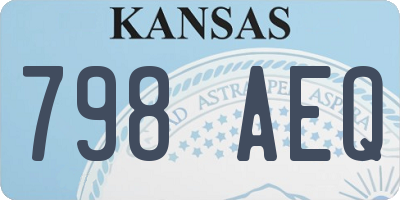 KS license plate 798AEQ