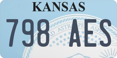 KS license plate 798AES