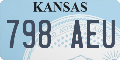 KS license plate 798AEU