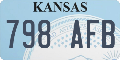 KS license plate 798AFB