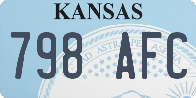 KS license plate 798AFC