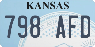 KS license plate 798AFD