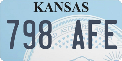 KS license plate 798AFE