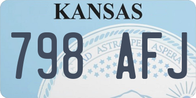 KS license plate 798AFJ