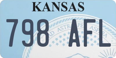 KS license plate 798AFL