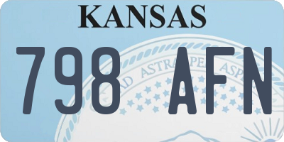 KS license plate 798AFN