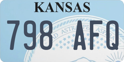 KS license plate 798AFQ