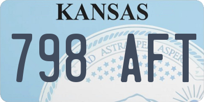 KS license plate 798AFT