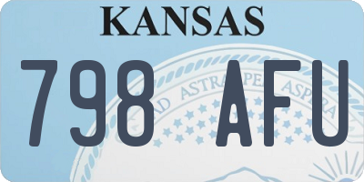 KS license plate 798AFU