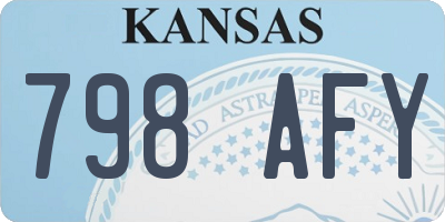 KS license plate 798AFY